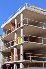 Fototapeta premium Construction of a new apartment building