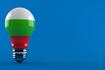 Light bulb with bulgarian flag
