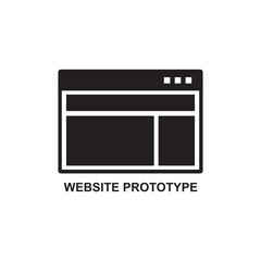 WEBSITE PROTOTYPE ICON , LINK DEVELOPMENT ICON