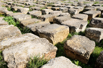 Blocks of Ruined Greco-Roman city, Jordan