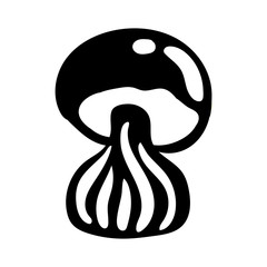 fungus plant boletus satanas silhouette style icon