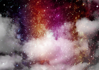 galaxy in a free space. 3D rendering