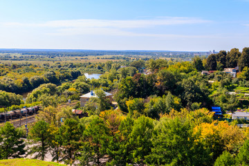 View of the Klyazma river and Vladimir city in Russia