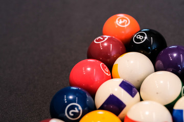 Billiard prepared for the next game.