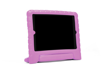 Tablet in a bright cover, designed for children
