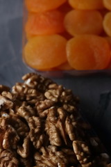Dried apricot and walnut