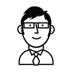 business man avatar character icon