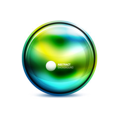 Circle button or banner for text design template. Abstract background or button concept