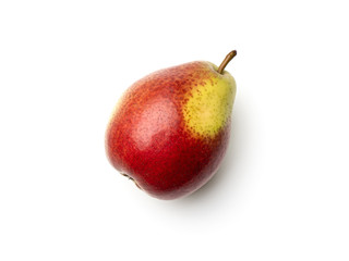 Pear isolated on white background. Directly above