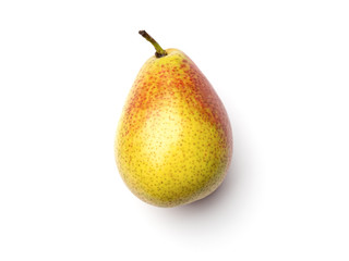 Pear isolated on white background. Top view