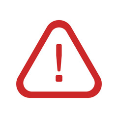 Vector attention sign with exclamation mark icon. Danger symbol. Flat Vector. Risk sign.