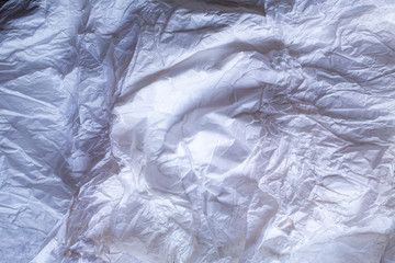White colour and Grey colour crumpled paper texture, Abstract background, Gradient tone, Close up shot