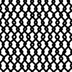 Fototapeta premium Twisted freehand lines seamless pattern