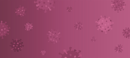 Coronavirus pandemic background with virus cells