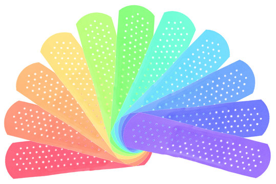 Sparadrap aux couleurs de l&rsquo;arc-en-ciel 