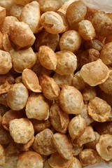 Golgappa or Panipuri  Background in Vertical Orientation, Very Popular Indian Street Food,  Also Know as Gol Gappe, Gup Chup and Pani Puri