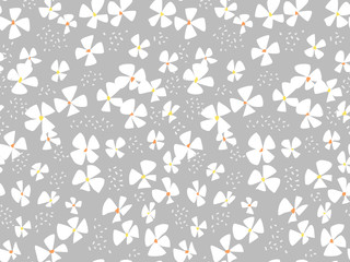 手描きの小花柄パターン／シームレス