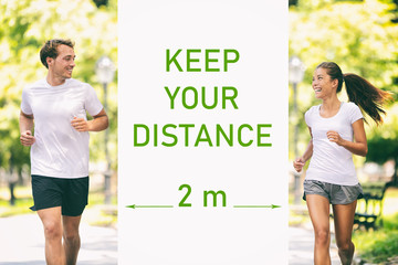 KEEP YOUR DISTANCE Covid-19 two meters warning for social distancing prevention text message sign....