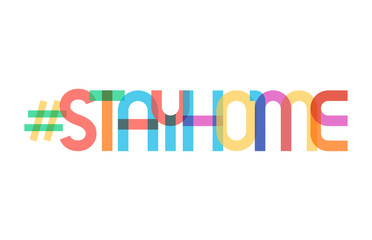stayhome - stay home hashtag. Let s stay home campaign icon for Prevention of Coronavirus or Covid-19. vector eps 10