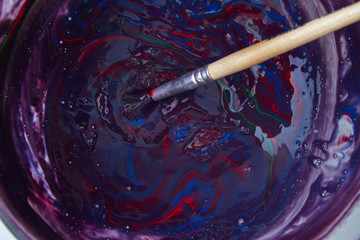 Fototapeta na wymiar paint brush, colorful texture, different colors