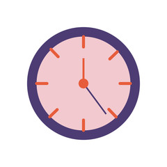 time clock flat style