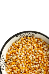 corn seeds in the plate