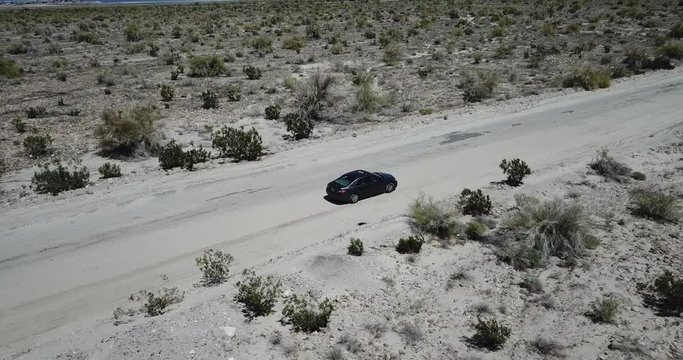 Car Chase Aerial Flyover 4k