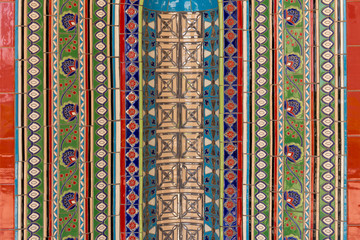 Islamic mosaic tile artwork,close up
