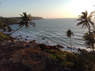 sunset on the beach