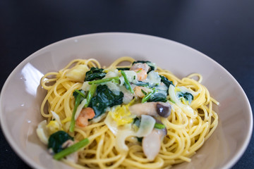 我が家の和風スパゲッティ