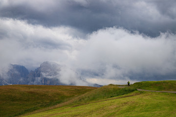 temporale in arrivo all'Alpe di Siusi