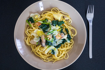 我が家の和風スパゲッティ