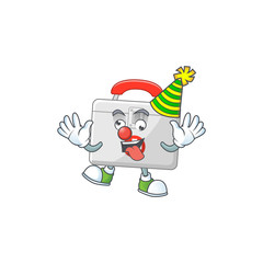 Amusing Clown first aid kit cartoon character mascot style