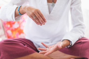 Obraz na płótnie Canvas Focus Meditation Hand Gesture