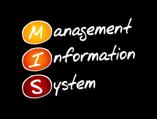 MIS - Management Information System acronym, business concept background © dizain