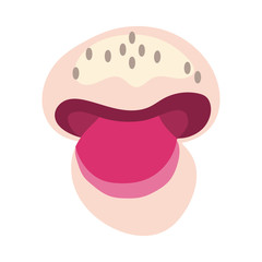 fungus plant boletus satanas hand draw style icon