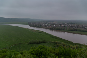 panorama from the top to the Dniester river