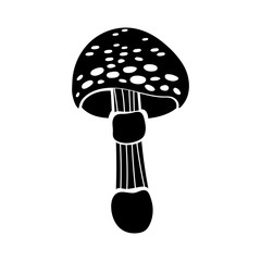 fungus plant silhouette style icon