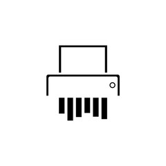 Paper shredder icon isolated on white background