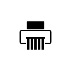 Paper shredder icon isolated on white background