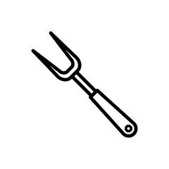 barbecue fork icon vector template
