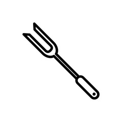barbecue fork icon vector template