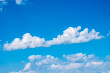 Fototapeta na wymiar Blue sky background with white clouds, texture