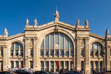 Fototapeta na wymiar Gare du Nord station in Paris, France