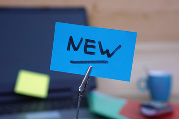 New written on a memo