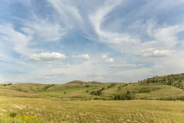Fototapeta na wymiar Russian steppe. Orenburg region, Russia.