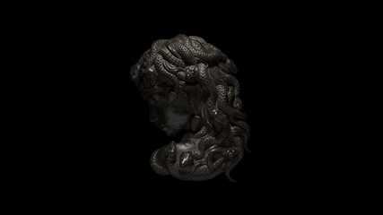 Medusa Dusty Iron 3d illustration 3d render