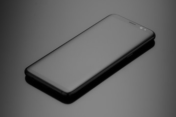 Smartphone on a gradient background