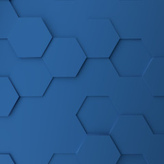 Abstract modern honeycomb background in classic blue