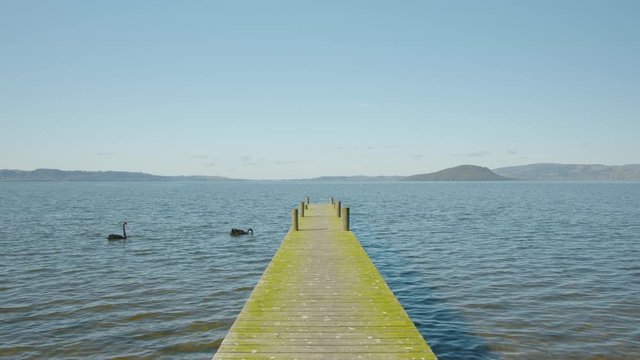 Dock on Lake Rotorua in Ngongotaha, New Zealand // Static Shot 18mm